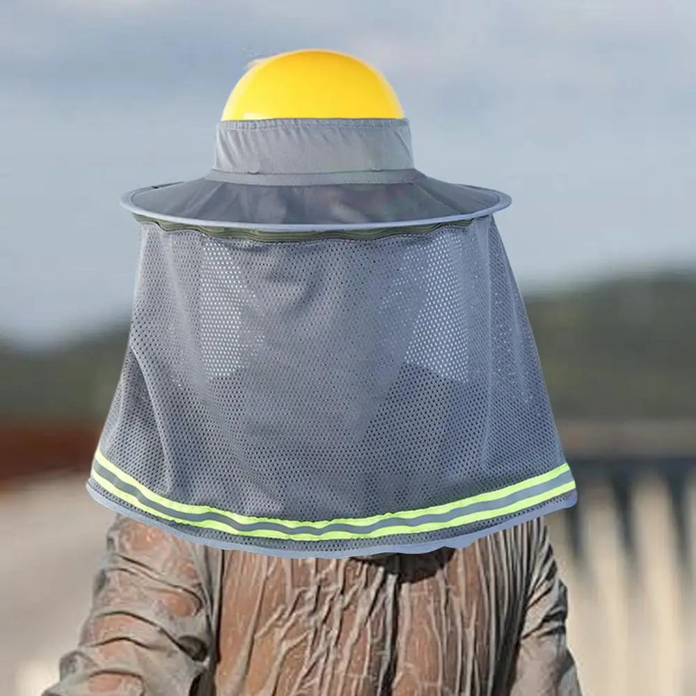Hard Hat Sun Shade Neck Shield UPF50+ Breathable Visor Hard Hat Sun Visor Axl As show