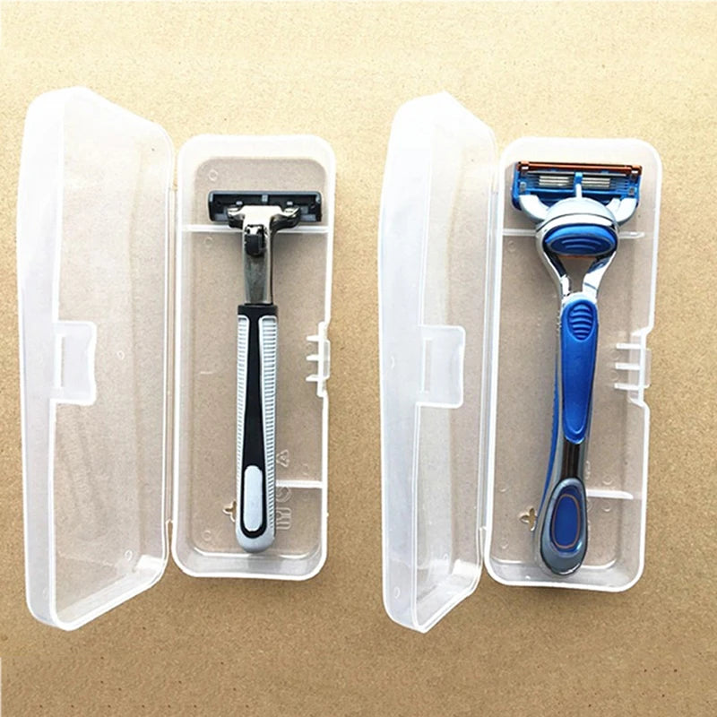 Clear Plastic Razor Storage Box – Travel Shaver Case Razor Storage Case Axl