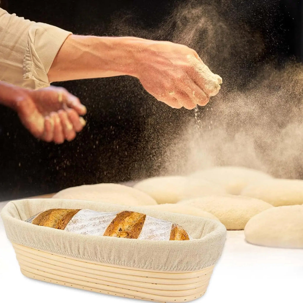 Rattan Bread Proofing Basket with Liner | Home & Pro Bakers Bread Proofing Basket Axl