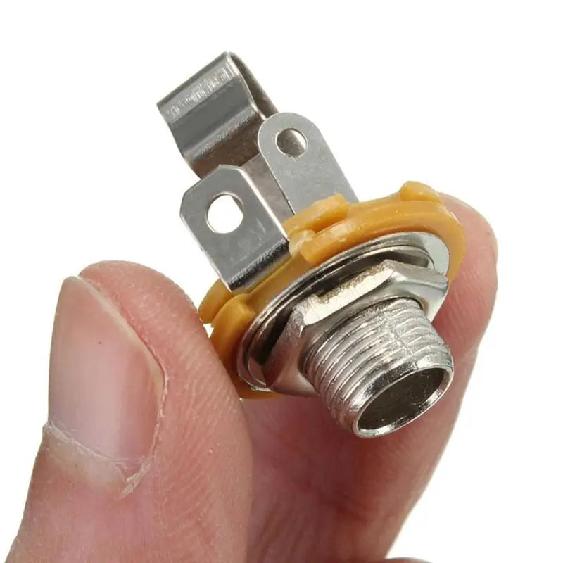 10-Pack Electric Guitar Input Jack 1/4" Mono Socket Nut & Washer Guitar Jack Socket Axl
