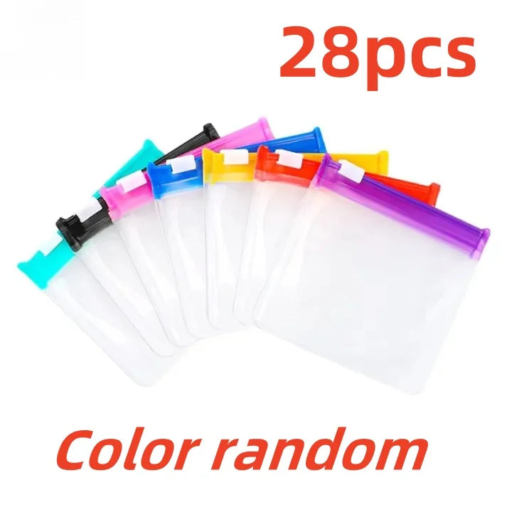 Reusable Zipper EVA Storage Pouches – Pill & Organizer Bags 28/7pc Zipper Storage Pouches Axl 28pcs