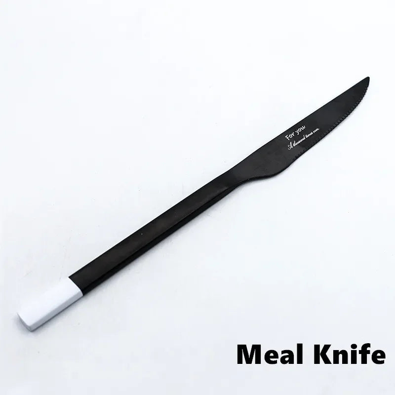 Stainless Steel Cutlery Set – Knife, Fork & Spoon Flatware Flatware Cutlery Set Axl Meal Knife
