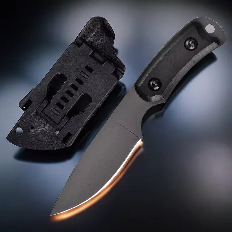 D2 Steel Fixed Blade Knife – Ebony Handle EDC & Camping Fixed Blade Knife Axl