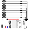 RGB LED Rock Lights Bluetooth APP Music Sync | 4/6/8 Pod Kit LED Rock Light Kit Axl 8 IN 1