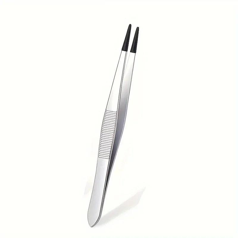Precision Tweezers Set 1-5 PCS – Rubber Grip, Jewelry & DIY Precision Tweezers Set Axl Black D