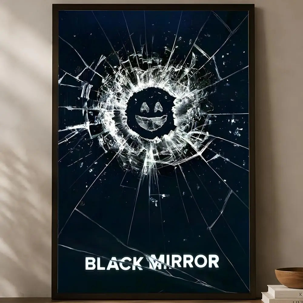 Black Mirror Self-Stick HD PVC Wall Poster – Waterproof Decor Wall Art Poster Axl White04 30X40cmNoframe