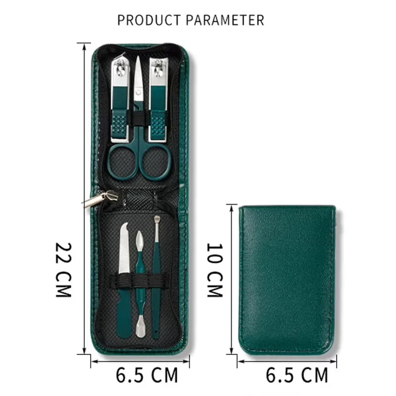 6-Piece Stainless Steel Manicure Set – Nail Scissors & Clippers Manicure Tool Set Axl