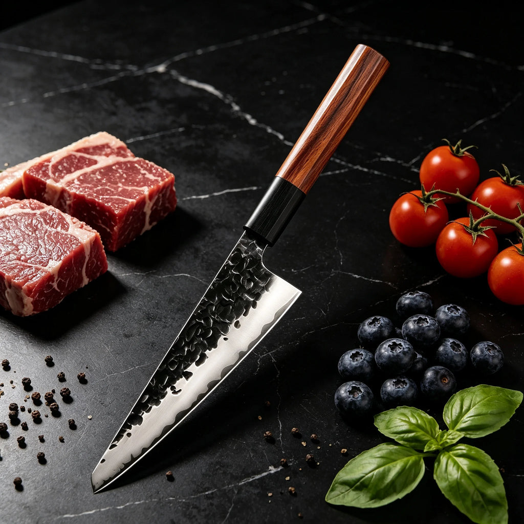 Hand Hammered Kiritsuke Chef Knife – Japanese Stainless Steel Japanese Chef Knife Axl Kiritsuke Knife