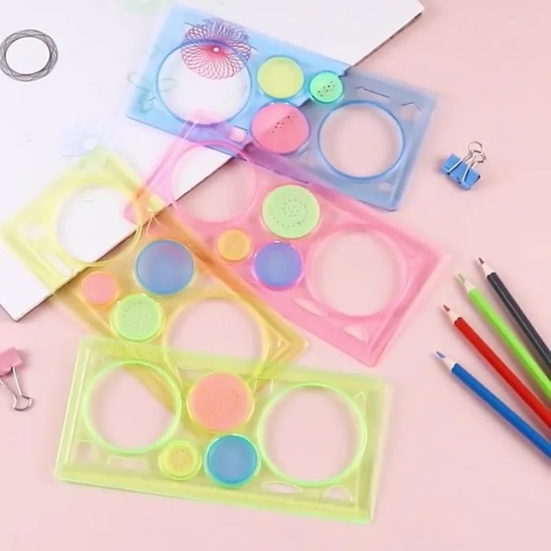 Geometric Drawing Stencils Set – Washable Templates for Kids Drawing Stencil Set Axl