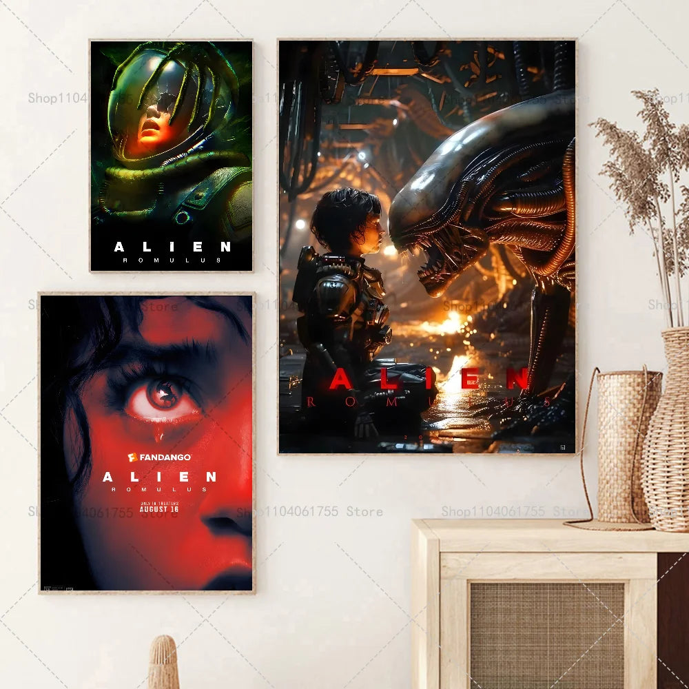 Alien Romulus 2024 Movie Poster | Self-Adhesive Wall Art Movie Wall Poster Axl