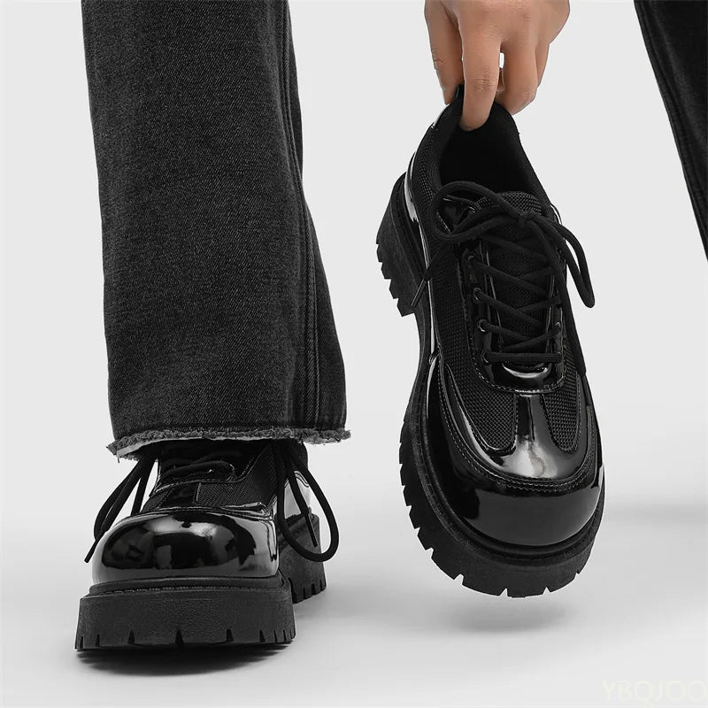 Men's Low Top Lace-Up Casual Dress Shoes – Thick Sole Men's Dress Shoes Axl
