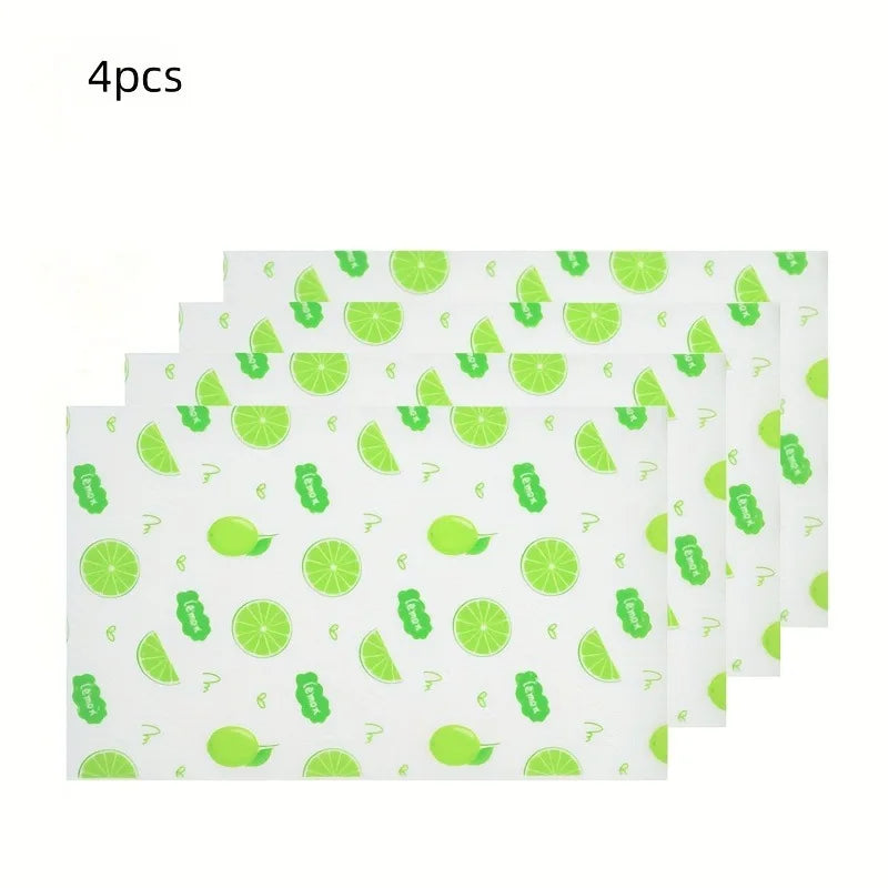 Waterproof Refrigerator Liner Mats – Non-Slip EVA Set 4/8 Pcs Refrigerator Liner Mats Axl 4Pcs M