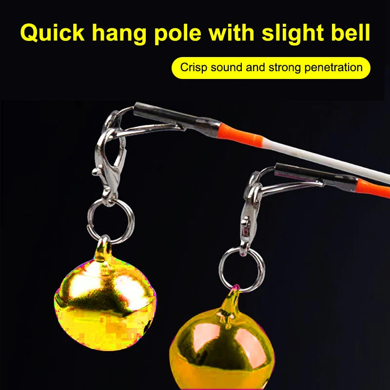 Quick-Clip Fishing Bell Alarms 10/20 Pack – Night & Ice Fishing Fishing Bite Alarm Axl