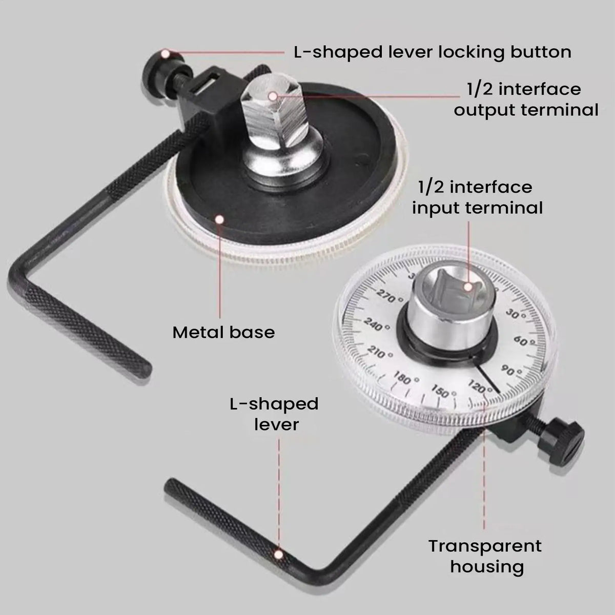Torque Angle Gauge – Precision Wrench Adapter 0–330 Nm Torque Angle Gauge Axl