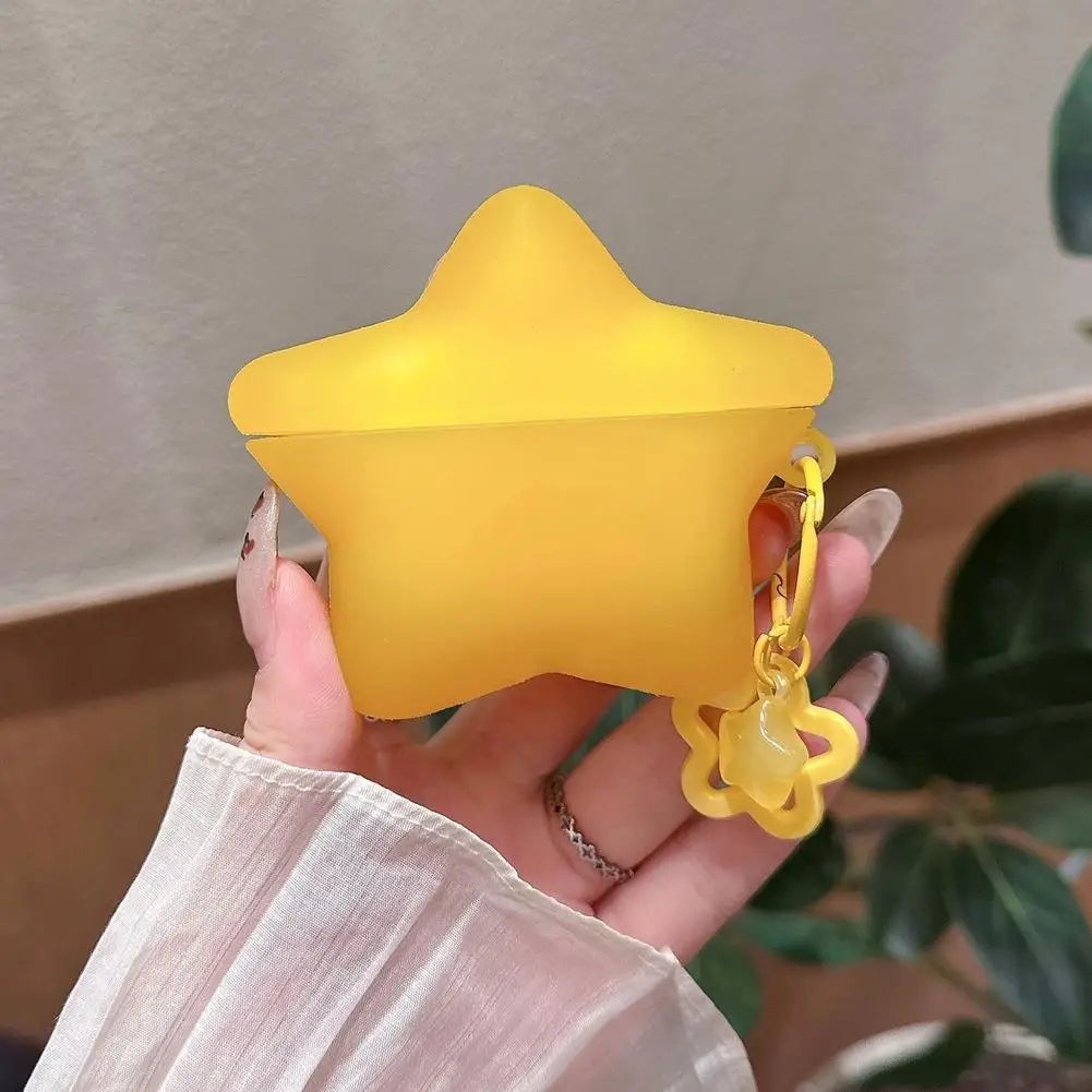 Star-Shaped Glow Silicone Case for AirPods Pro 3 + Pendant Earphone Silicone Case Axl