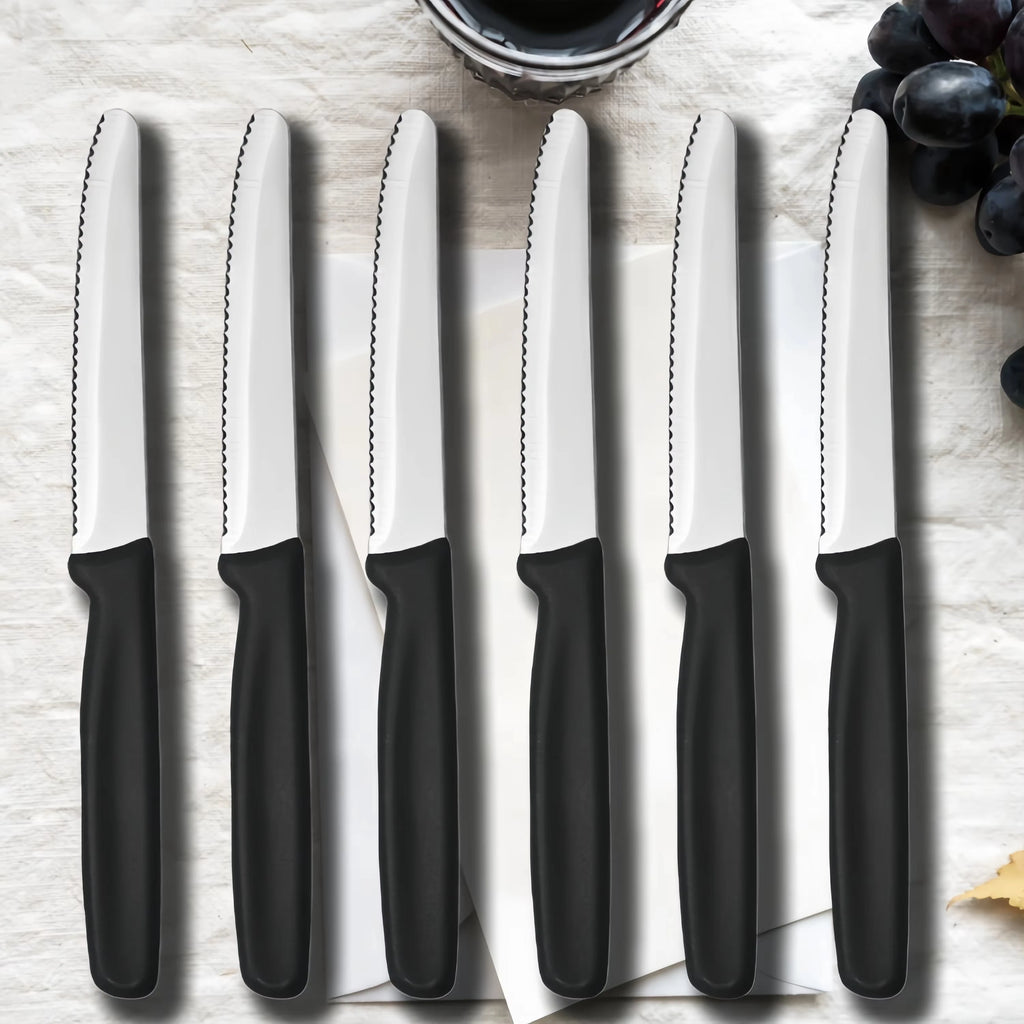 Stainless Steel Serrated Fruit & Bread Knife – Round Tip Serrated Kitchen Knife Axl