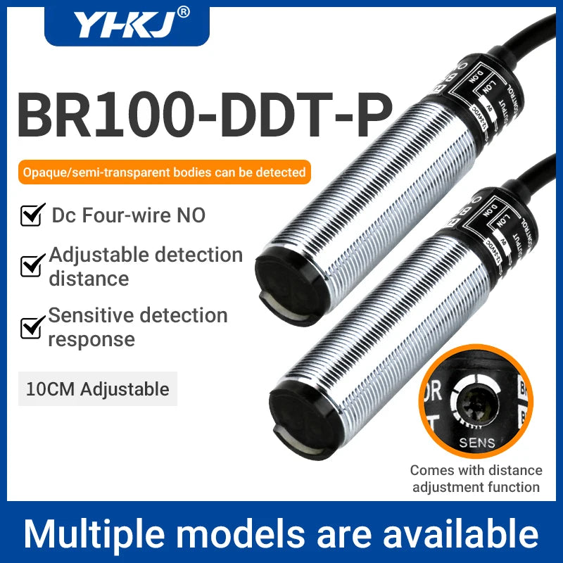 CKCTINNER BR M18 Photoelectric Infrared Diffuse Sensor 1–40cm Photoelectric Sensor Axl BR100-DDT-P