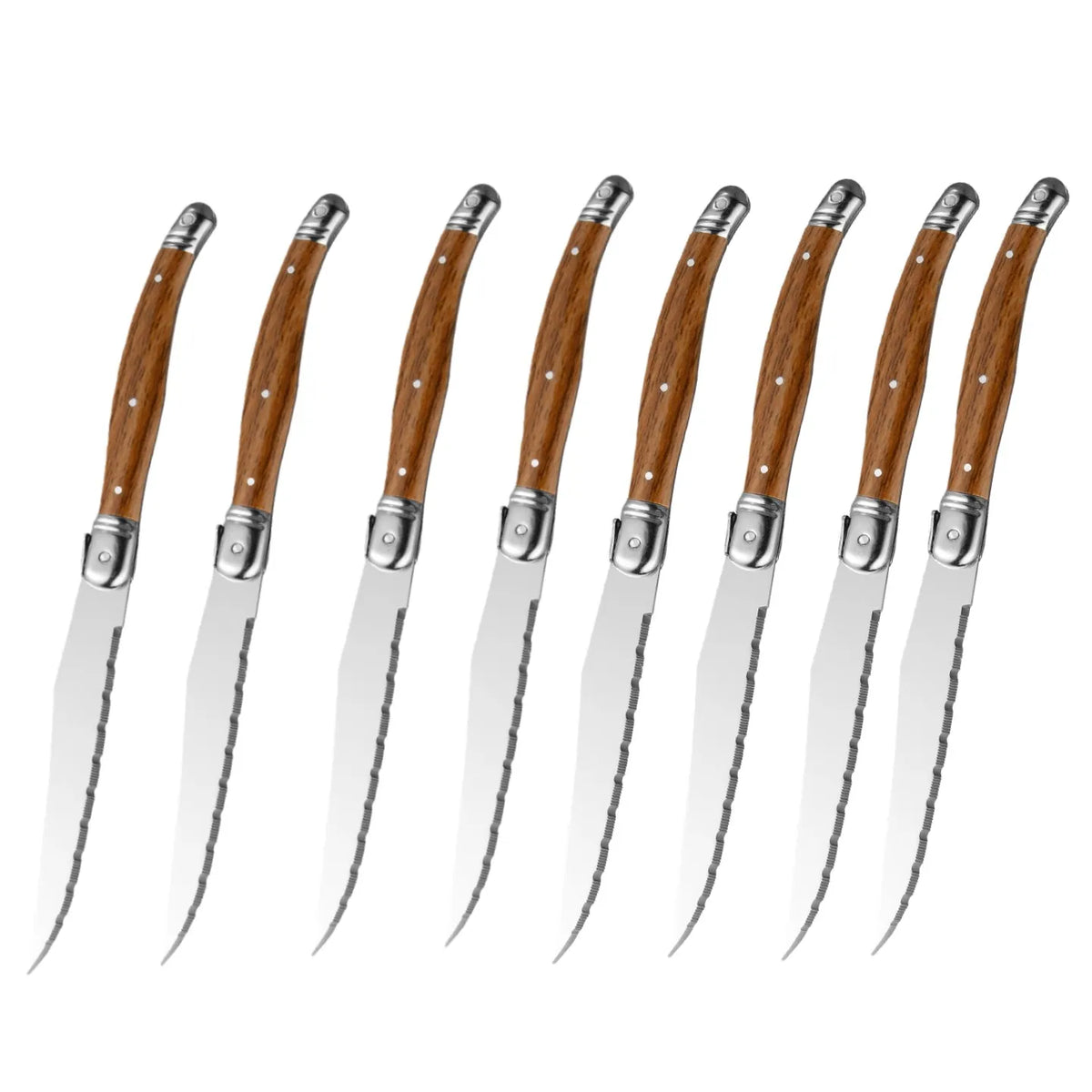 Laguiole Steak Knives & Forks Set – Stainless Steel Cutlery Steak Knife Set Axl 8 PCS Table knife