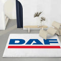 DAF Truck Flannel Floor Mat – Non-Slip Soft Indoor Rug Indoor Floor Mat Axl White3 120x160cm