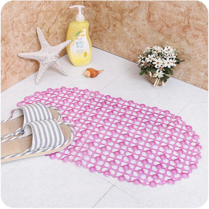 PVC Non-Slip Bath Mat with Suction Cups & Massage Nodes Bath Shower Mat Axl