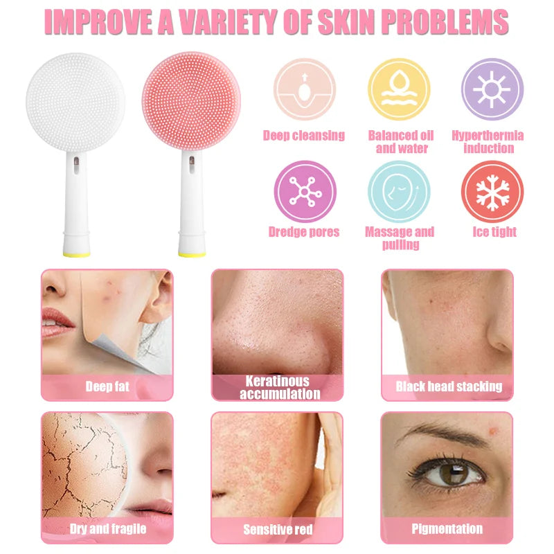Silicone Facial Cleansing Brush Head for Oral-B Electric Handles Facial Cleansing Brush Axl