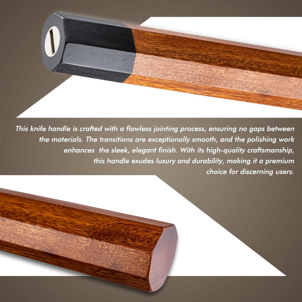 Octagonal Japanese Knife Handle – Natural African Mkuruti Wood DIY Knife Handle Blank Axl
