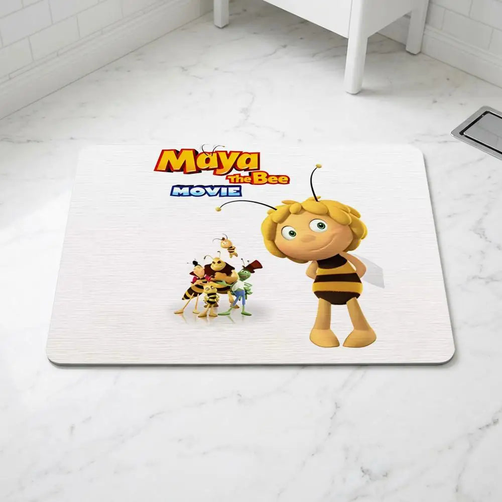 Cartoon Bee Diatomite Bath Mat – Quick Dry & Non-Slip Floor Mat Diatomite Bath Mat Axl