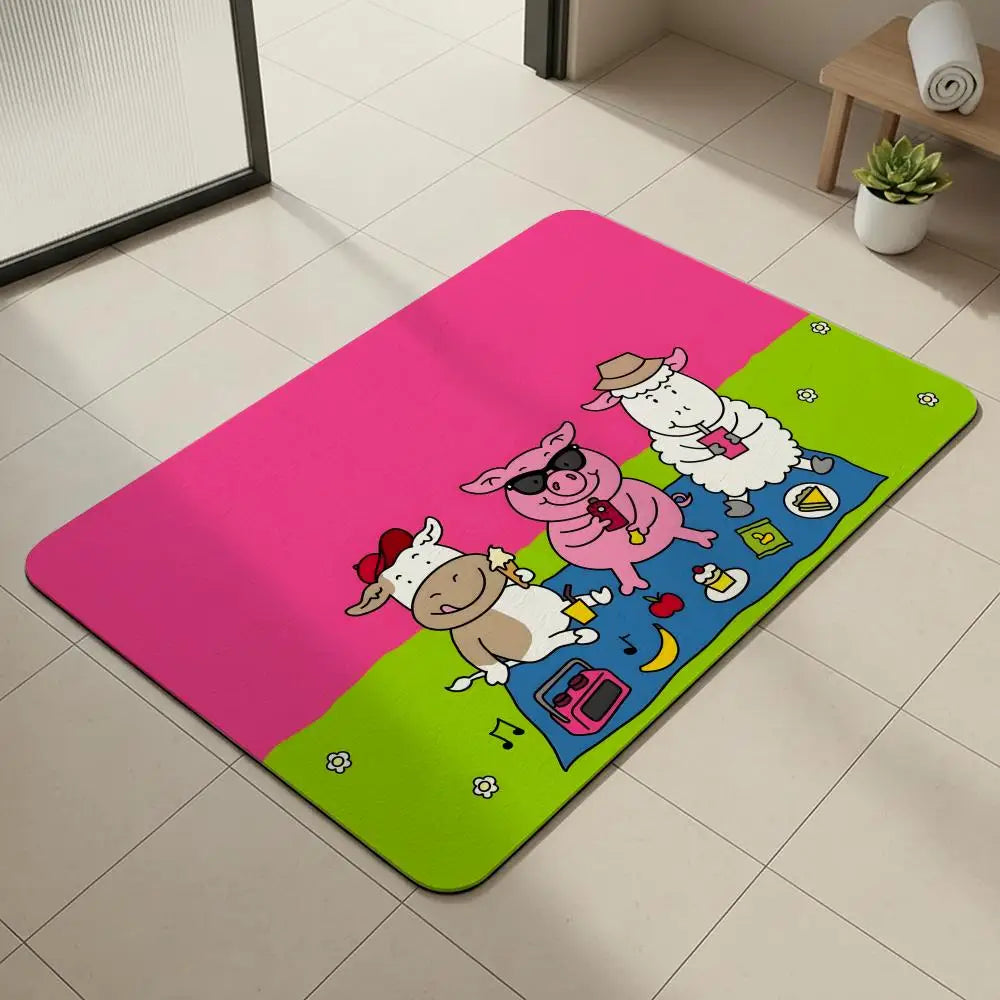 Masha & Bear Diatomite Bath Mat – Quick Dry & Anti-Slip Diatomite Bath Mat Axl White10 40x60cm
