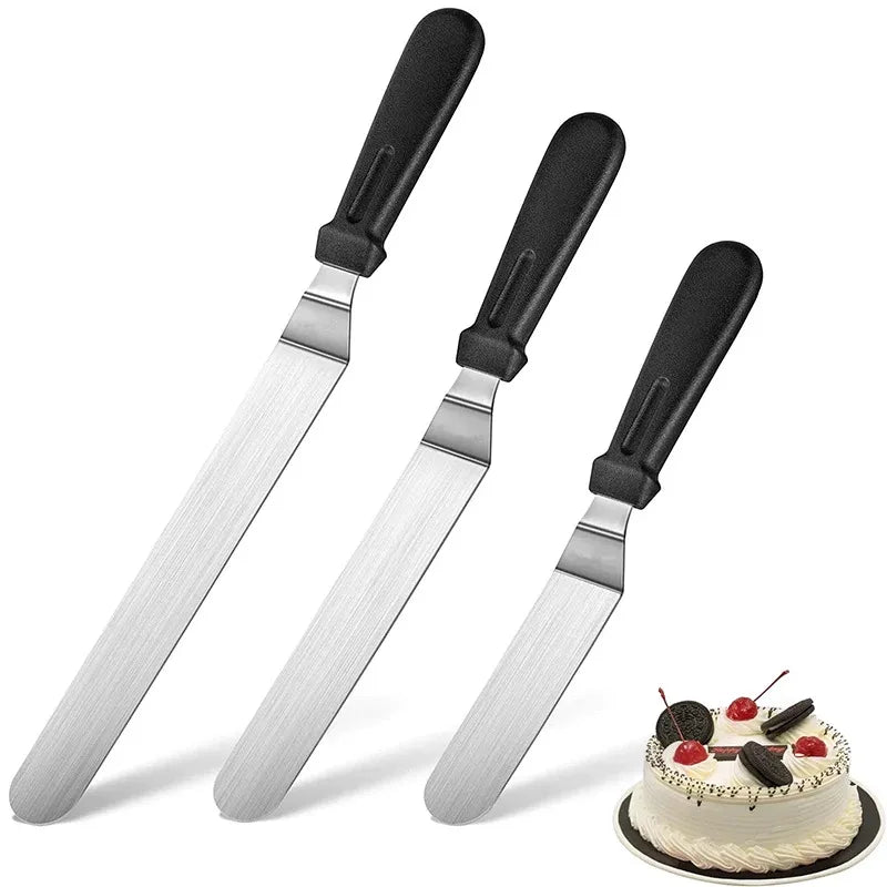 Cake Offset Spatula – Stainless Steel Icing & Frosting Tool Cake Decorating Spatula Axl