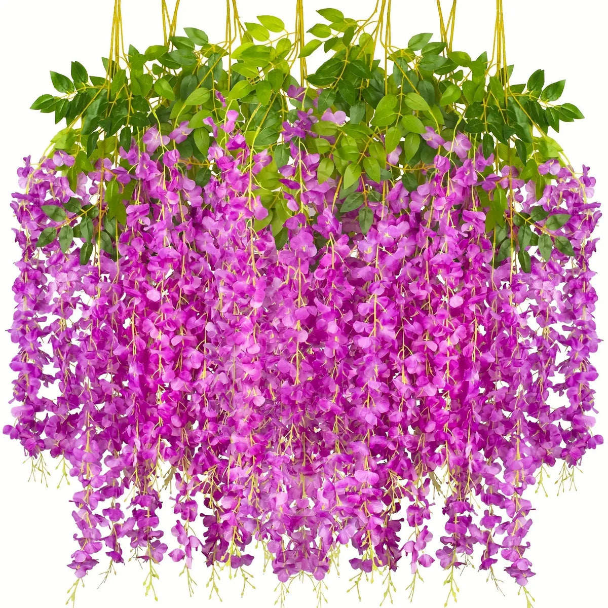 Silk Orchid Flower Garland – Wedding, Party & Home Wall Decor Artificial Flower Garland Axl VIOLET/紫罗兰 3pcs