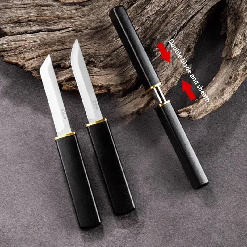 2-in-1 Stainless Steel Utility Knife – Camping, Fishing & BBQ Outdoor Utility Knife Axl