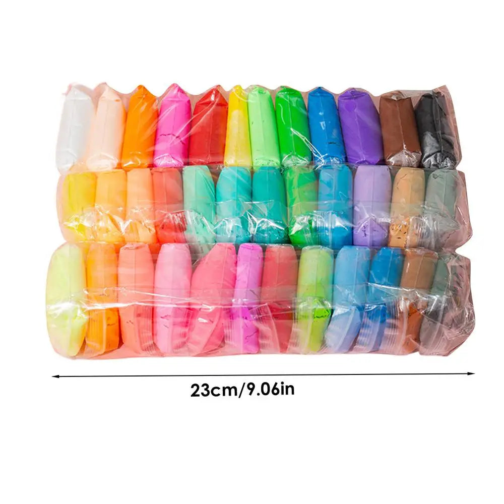 Kids Air Dry Clay Set – 12/24/36 Colors & Sculpting Tools Kids Clay Craft Kit Axl 03