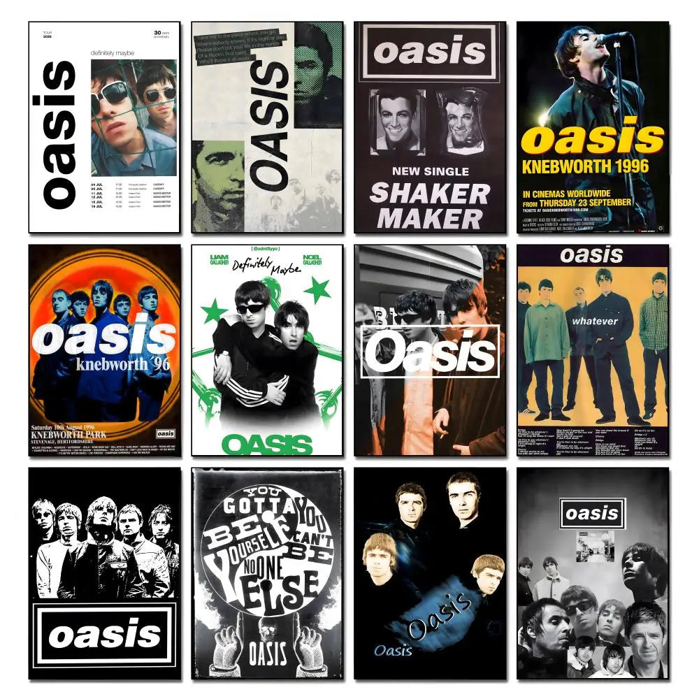 Oasis Band HD Art Poster – Waterproof Sticky Wall Decor Wall Art Poster Axl