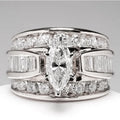 Huitan Marquise Cubic Zirconia Ring – Women's Fashion Band Fashion Ring Axl Q433 10
