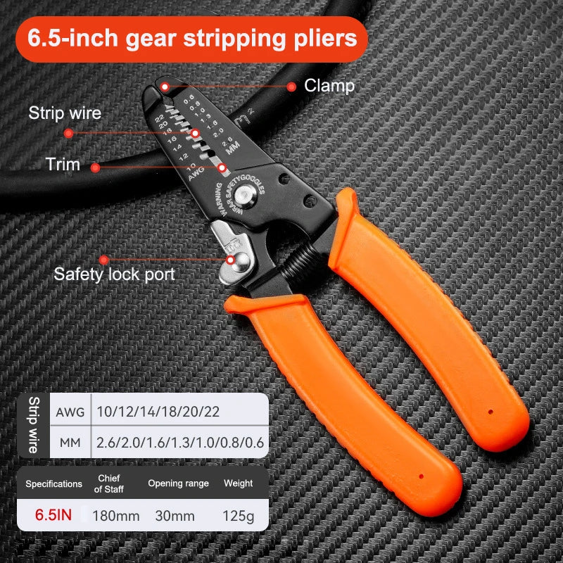 Wire Stripper Cable Cutter Pliers – Non-Slip Metal DIY Tool Wire Stripper Pliers Axl A1