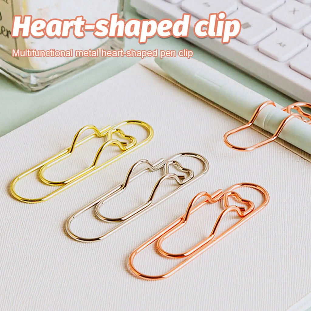 Heart Metal Pen Clip Holders for Notebooks & Journals – 8 Pack Pen Clip Holder Axl Default Title