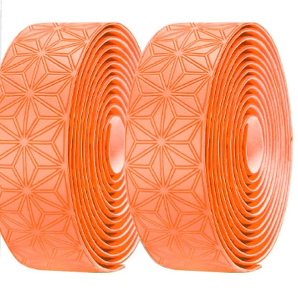Road Bike Handlebar Tape – EVA Anti-Slip Two-Color Gradient Bike Handlebar Tape Axl Orange