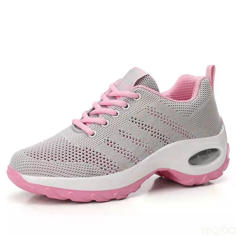 Women's Breathable Mesh Walking Sneakers – Flat Non-Slip Women's Flat Sneakers Axl