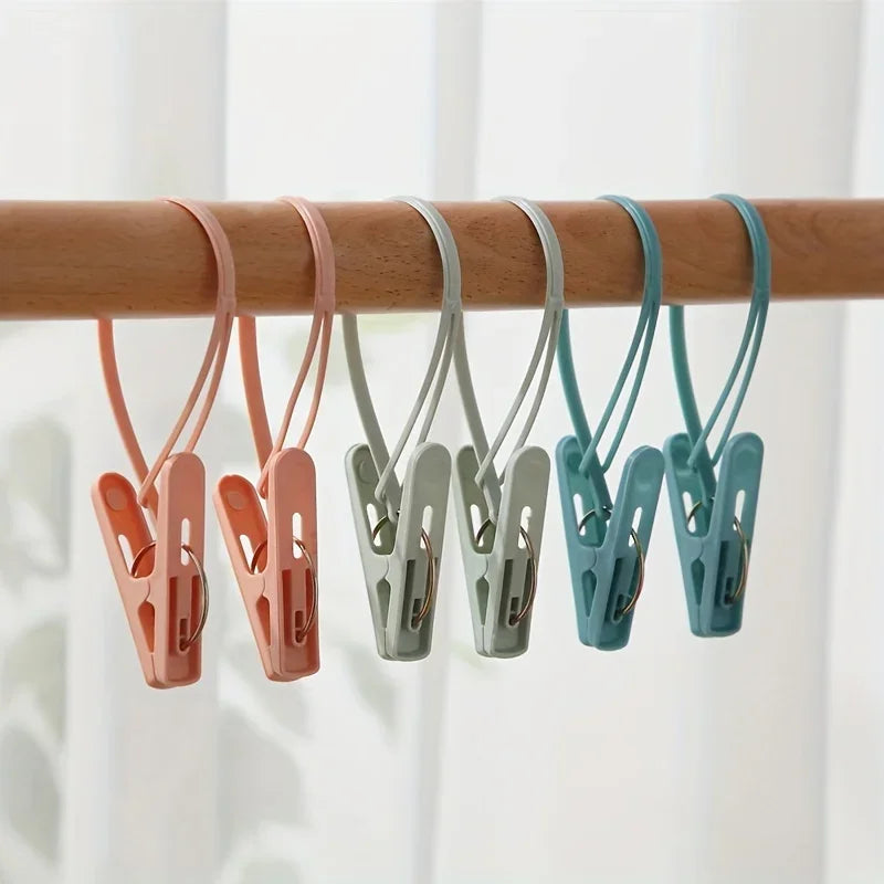 12-Pack Travel Clothes Pins with Lanyard – Mixed Colors Clothes Pins Axl