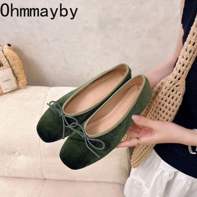 Women's Butterfly-Knot Ballet Flats – Soft Sole Slip-On Dress Shoes Women's Ballet Flats Axl