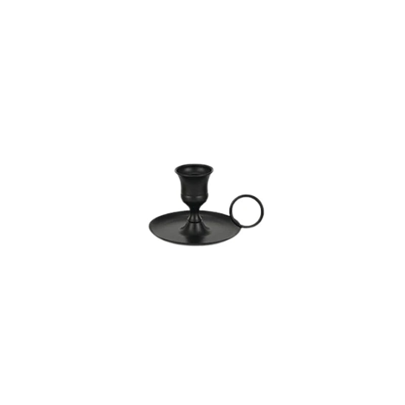 Metal Candle Holder with Handle – Desktop Candlestick Décor Metal Candle Holder Axl A2