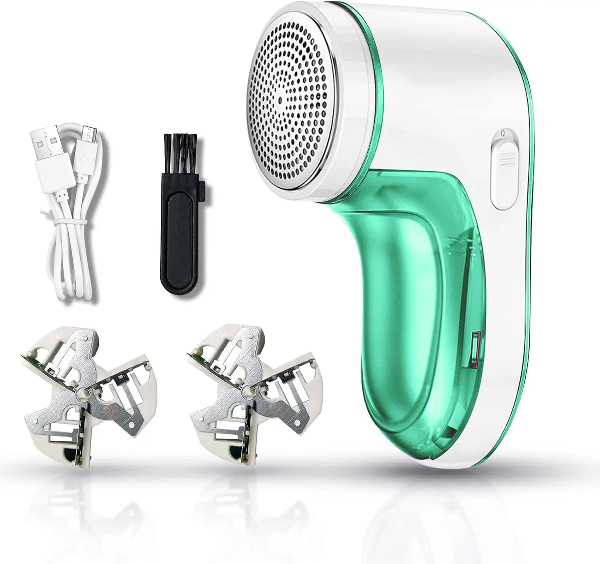 Rechargeable Fabric Shaver – Portable Lint Remover & Defuzzer Fabric Lint Shaver Axl green