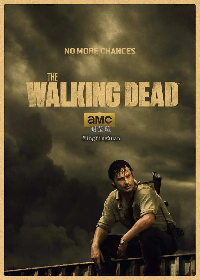 Walking Dead Vintage Kraft Paper Poster | Retro Wall Art Decor