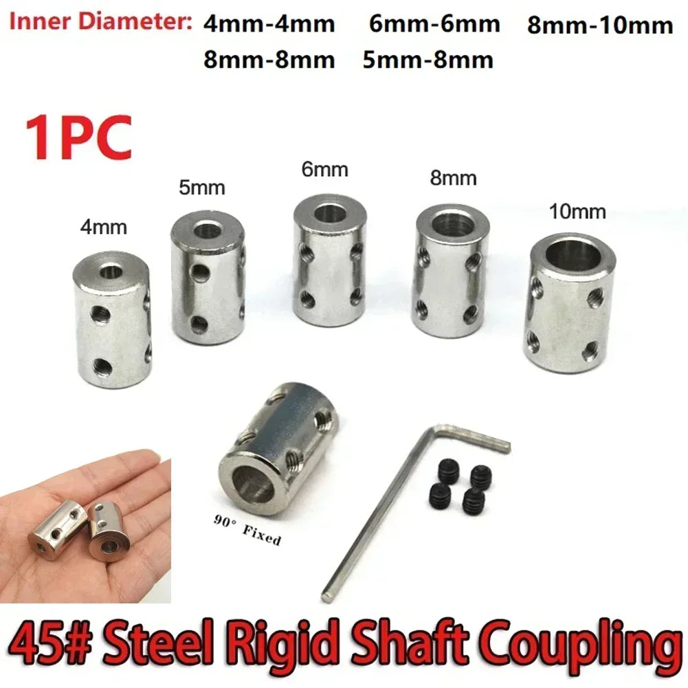 Rigid Shaft Coupling 4–10mm | RC Boat & Car Motor Connector Set Shaft Coupling Set Axl