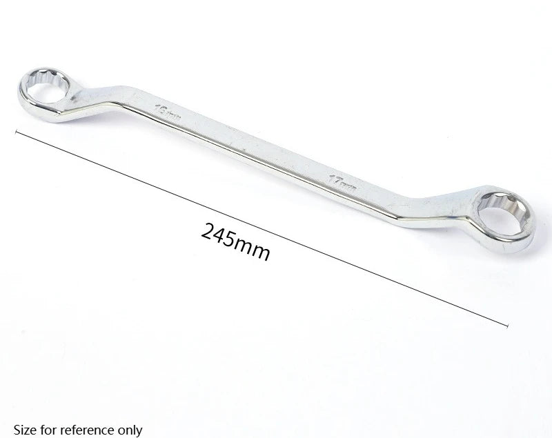 Double End Offset Ring Spanner – Chrome Vanadium Steel Wrench Box End Wrench Axl 16-17mm