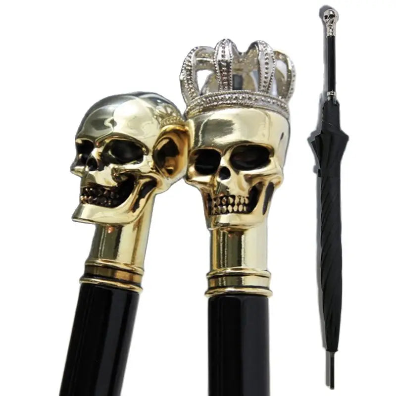 Skull Long Handle Golf Umbrella – Windproof Sun & Rain Golf Umbrella Axl