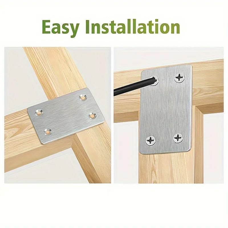 Flat Fixed-Angle Shelf Support Brackets with Screws – Silvery Shelf Support Brackets Axl