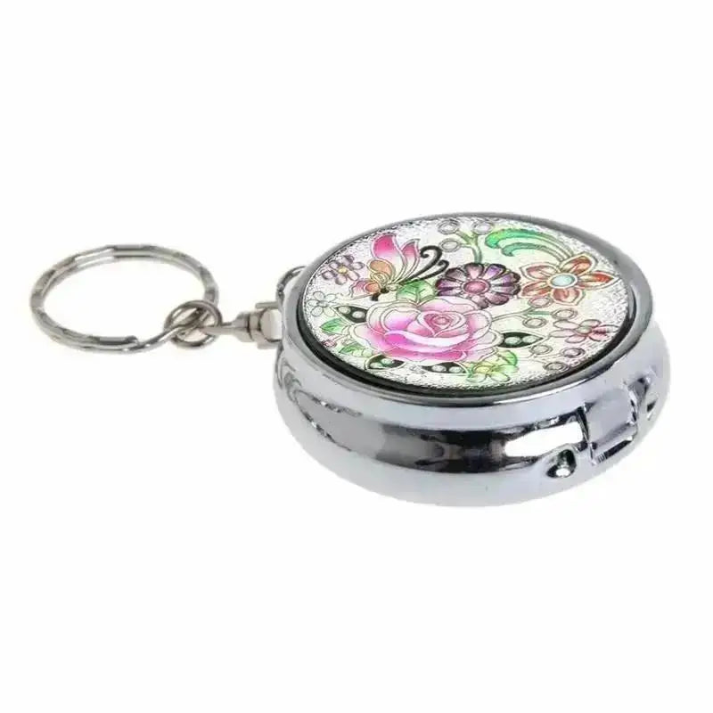 Portable Pocket Ashtray with Keychain – Round Zinc Alloy Pocket Ashtray Axl
