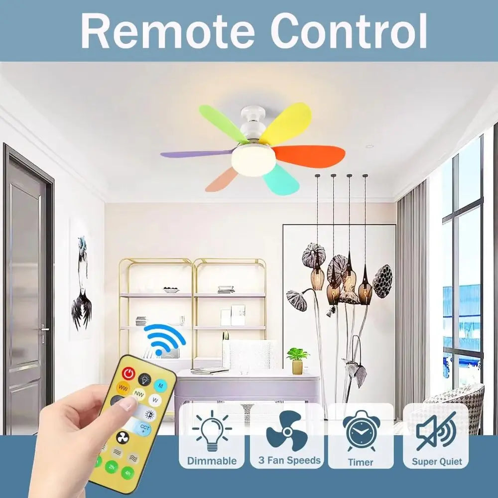 Modern Remote Control Ceiling Fan Light – Dimmable LED 30W/40W Ceiling Fan Light Axl