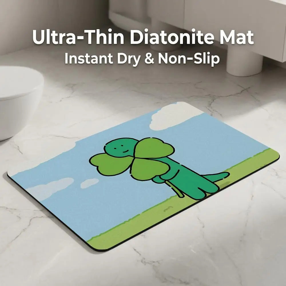 Dinosaur Diatomite Bath Mat – Quick Dry & Non-Slip Floor Mat Diatomite Bath Mat Axl